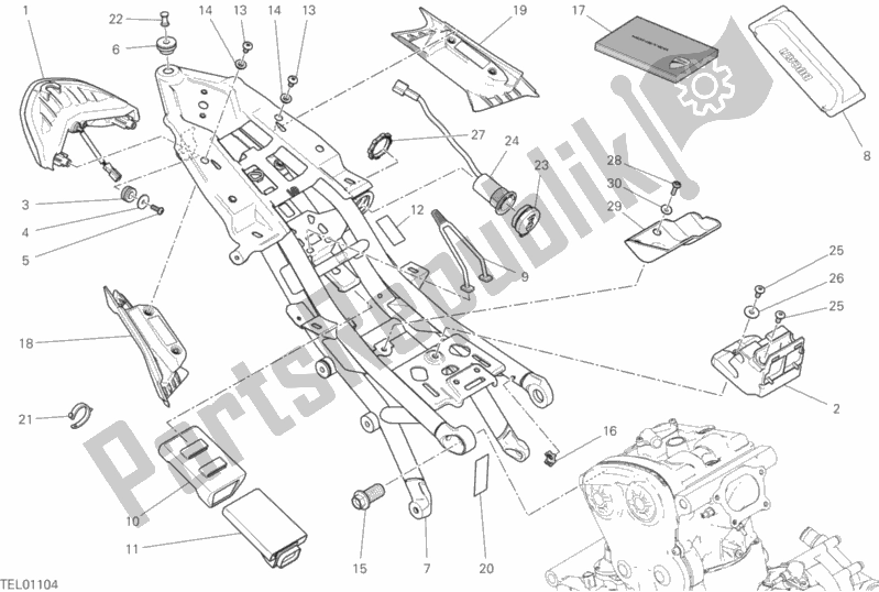 Toutes les pièces pour le Cadre Arrière Comp. Du Ducati Monster 821 Thailand 2019